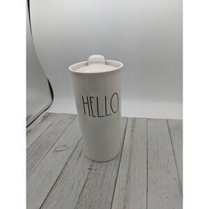 Rae Dunn Hello Travel Tumbler Large Letter Tall Coffee Mug with Lid